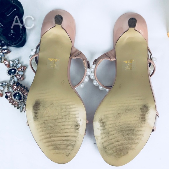 HP ๐ Michael Shannon Pearl Embellished Pink Mules - Picture 7 of 8